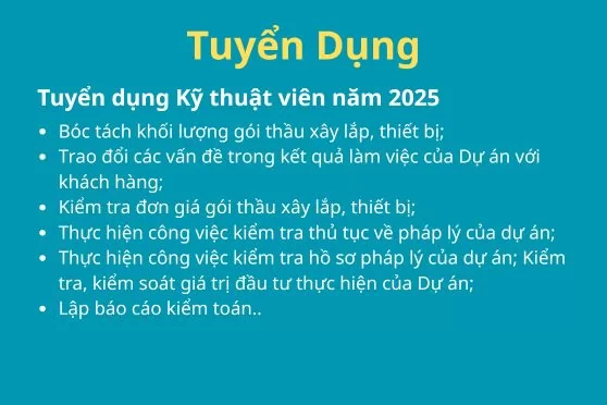Tuyển dụng Kỹ thuật viên năm 2025